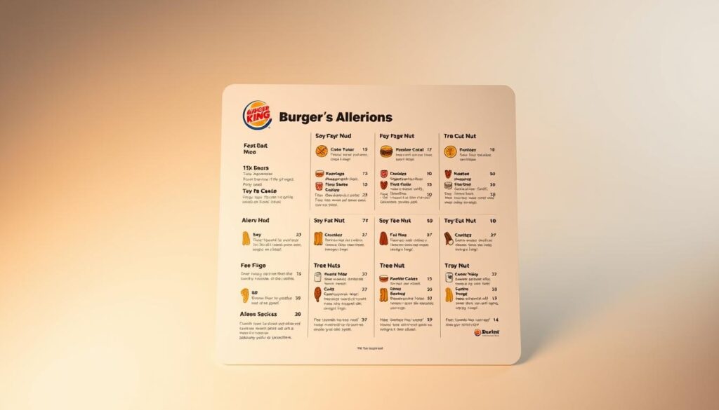 Burger King Soy and Nut Allergen Guide
