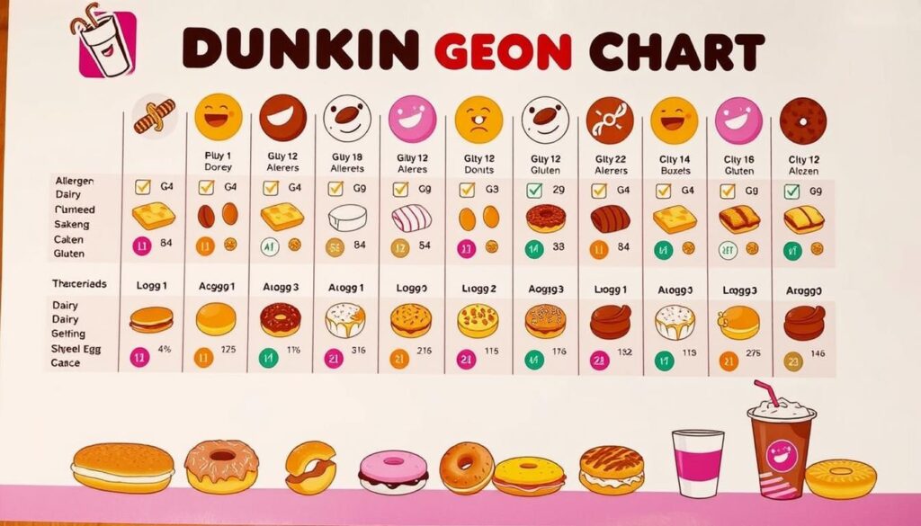 dunkin donuts allergen chart breakdown