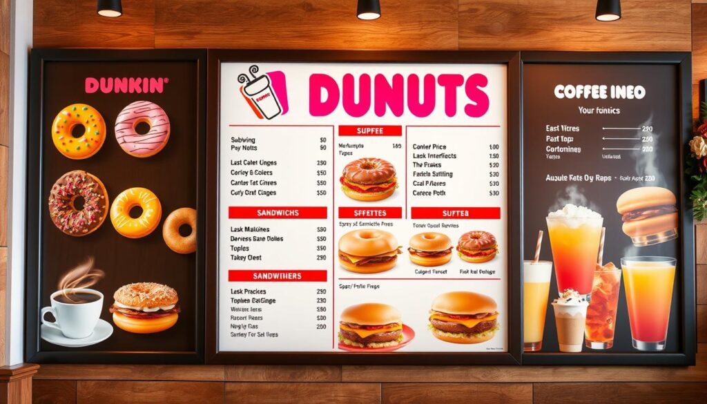 dunkin donuts menu prices