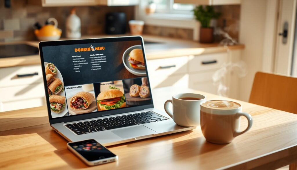 ordering dunkin lunch online