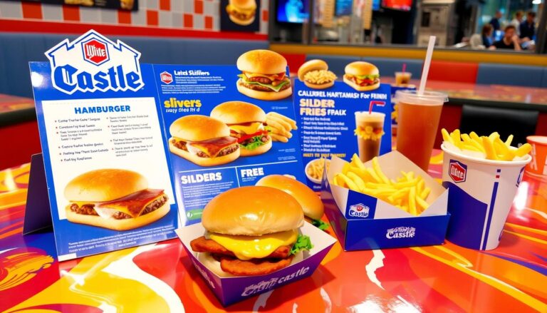 white castle hamburger menu
