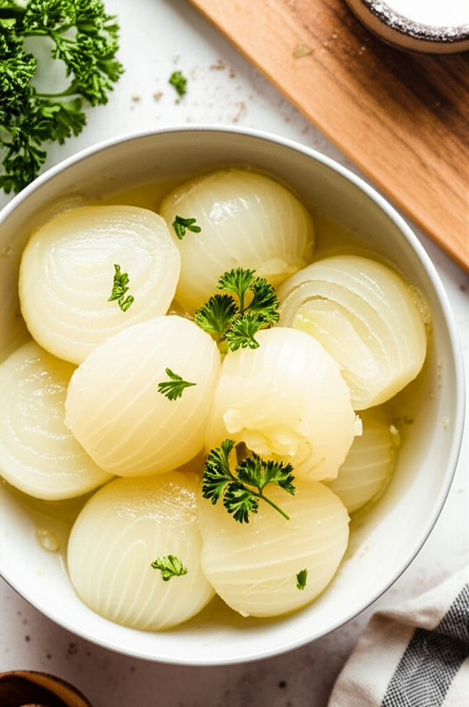 Generate a high-quality, relevant image prompt for an article about: Onion Boil Recipe: Easy & Delic