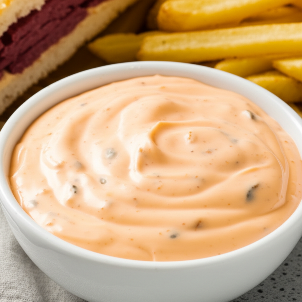 Generate a high-quality, relevant image prompt for an article about: russian dressing recipe