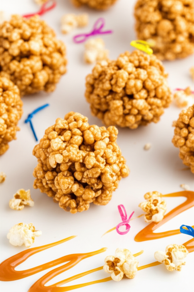 Generate a high-quality, relevant image prompt for an article about: popcorn balls recipe