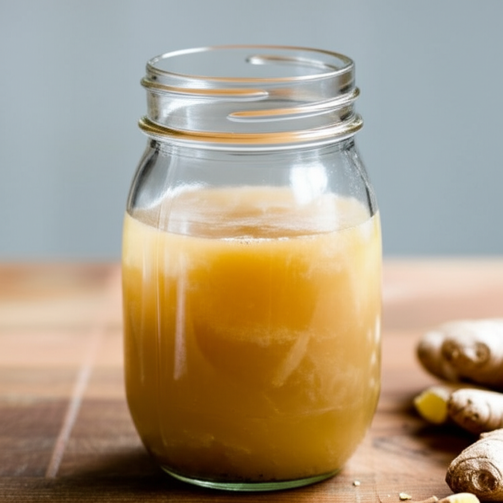 Generate a high-quality, relevant image prompt for an article about: ginger bug recipe