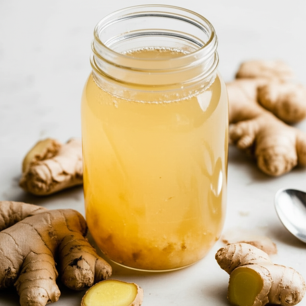 Generate a high-quality, relevant image prompt for an article about: ginger bug recipe