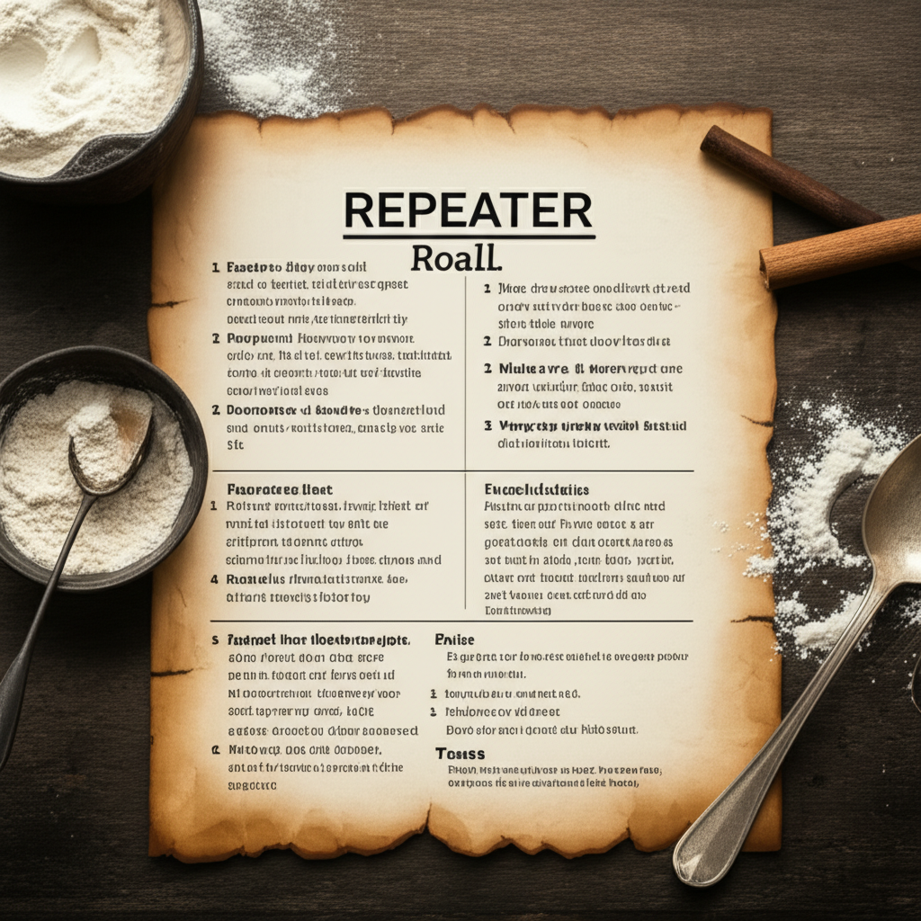Generate a high-quality, relevant image prompt for an article about: repeater recipe