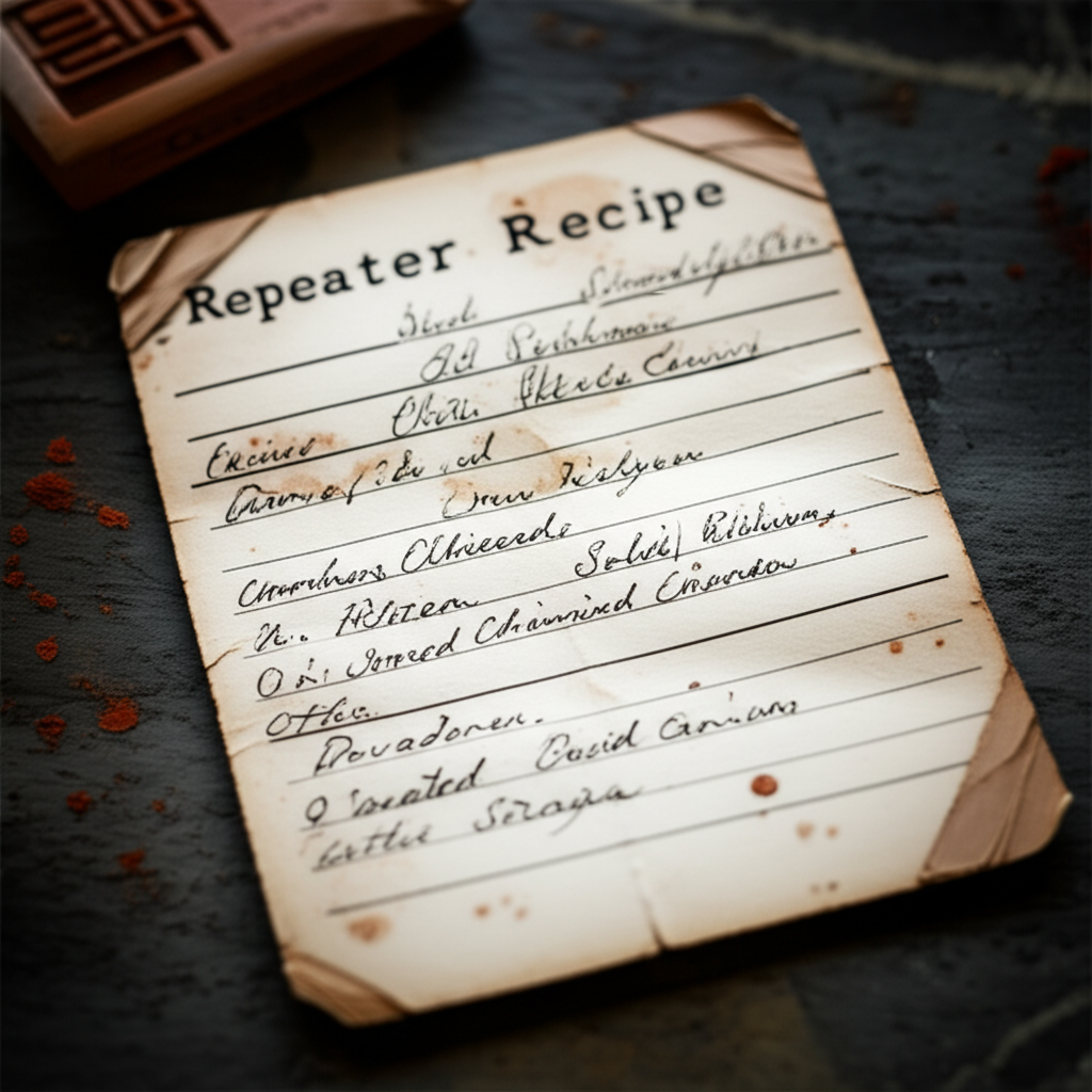 Generate a high-quality, relevant image prompt for an article about: repeater recipe